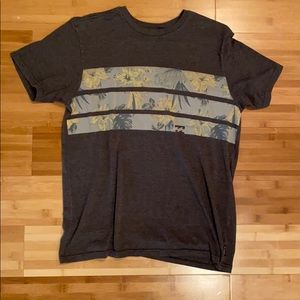 Billabong Dark Gray T-Shirt with Floral Graphic